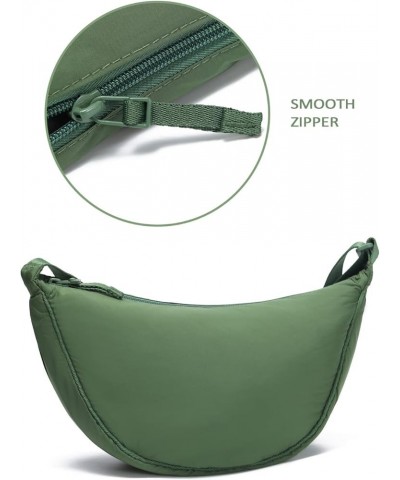 Crescent Bag for Women Men Small Sling Crossbody Bag with Half Moon Shape Green $11.79 Crossbody Bags