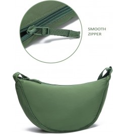 Crescent Bag for Women Men Small Sling Crossbody Bag with Half Moon Shape Green $11.79 Crossbody Bags