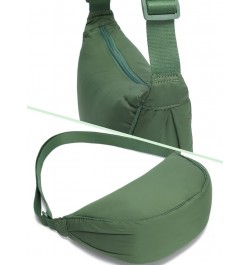 Crescent Bag for Women Men Small Sling Crossbody Bag with Half Moon Shape Green $11.79 Crossbody Bags