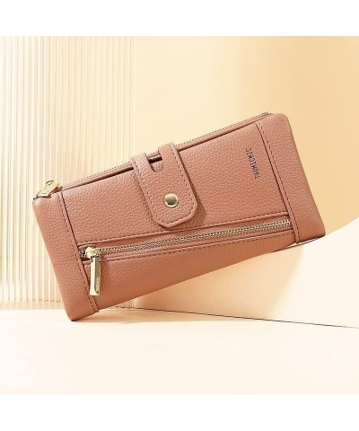 Wallet Pu Leather Wallet Ladies Long Zipper Coin Pouch Large Capacity Card Slots Holder Durable for Women Girls Birthday Gift...