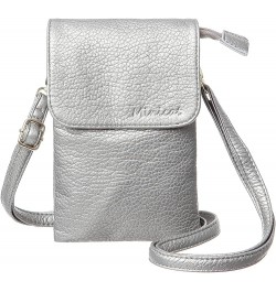 Roomy Pockets Small Crossbody Bags Cell Phone Wallet Purses for Women Silver $18.21 Crossbody Bags