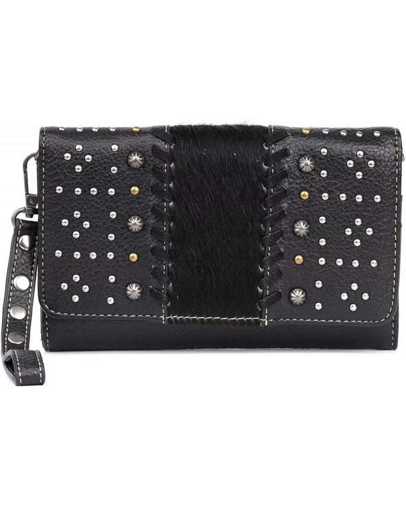 Wallet Western Crossbody Bag Shoulder Bag for Women Black Stud $18.87 Shoulder Bags