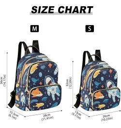 Space Shark Astronaut Women Backpack Purse Ladies Fashion Shoulder Bag Daypack Travel Bag 10L Small $19.94 Backpacks