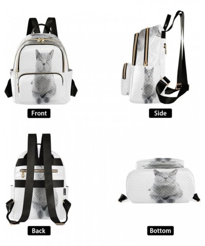 British Shorthair Cat Fashion Backpack Purse Ladies Fashion Rucksack Travel Shoulder Bag Casual Daily Backpack Small $18.86 B...