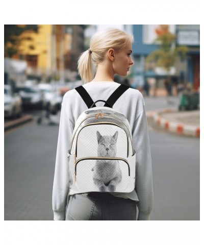 British Shorthair Cat Fashion Backpack Purse Ladies Fashion Rucksack Travel Shoulder Bag Casual Daily Backpack Small $18.86 B...