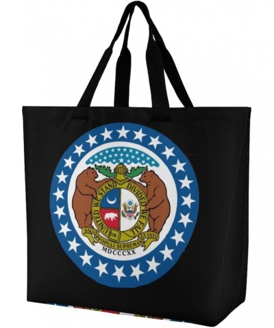 Missouri State Flag Logo Shoulder Shopping Bag Fashion Tote Bag Commuter Bags for Women $10.34 Totes