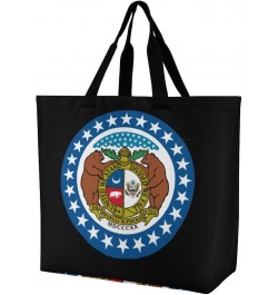 Missouri State Flag Logo Shoulder Shopping Bag Fashion Tote Bag Commuter Bags for Women $10.34 Totes