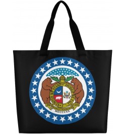 Missouri State Flag Logo Shoulder Shopping Bag Fashion Tote Bag Commuter Bags for Women $10.34 Totes