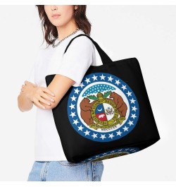 Missouri State Flag Logo Shoulder Shopping Bag Fashion Tote Bag Commuter Bags for Women $10.34 Totes