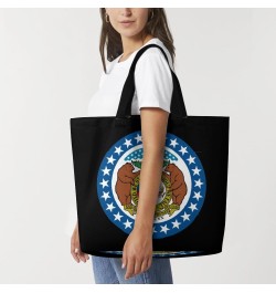 Missouri State Flag Logo Shoulder Shopping Bag Fashion Tote Bag Commuter Bags for Women $10.34 Totes