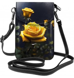 Beautiful Yellow Roses Small Crossbody Cell Phone Bag For Women. A Stylish Tassel Wallet Designed Specifically For Women. $18...