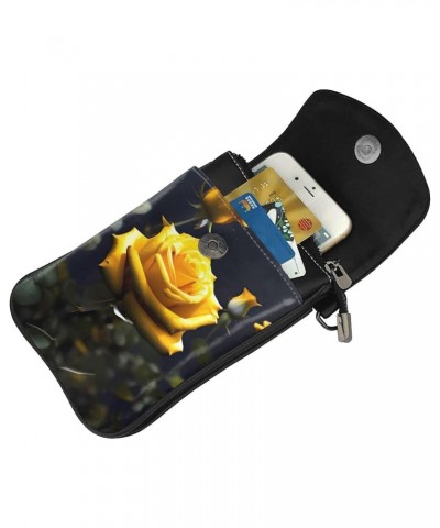 Beautiful Yellow Roses Small Crossbody Cell Phone Bag For Women. A Stylish Tassel Wallet Designed Specifically For Women. $18...