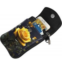 Beautiful Yellow Roses Small Crossbody Cell Phone Bag For Women. A Stylish Tassel Wallet Designed Specifically For Women. $18...