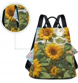 Sunflower Drawing Women Backpack, Fashion Anti Theft Casual Daypack Shoulder Bag Purse for Travel Work 15 inches $19.68 Backp...