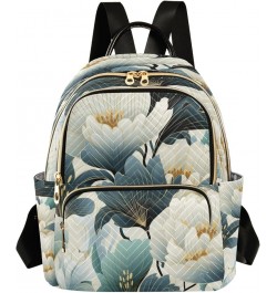 Blue Floral Flowers Fashion Backpack Purse Ladies Fashion Rucksack Travel Shoulder Bag Casual Daily Backpack Medium $19.13 Ba...