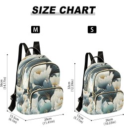 Blue Floral Flowers Fashion Backpack Purse Ladies Fashion Rucksack Travel Shoulder Bag Casual Daily Backpack Medium $19.13 Ba...