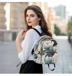 Blue Floral Flowers Fashion Backpack Purse Ladies Fashion Rucksack Travel Shoulder Bag Casual Daily Backpack Medium $19.13 Ba...