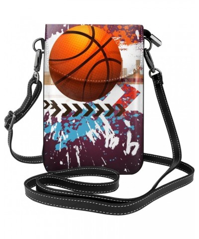 Basketball Small Flip Crossbody Bag Cell Phone Pouch for Women Wallet Bag Coin Purse $16.65 Crossbody Bags