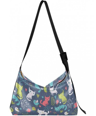 Kittens Birds Flowers Boys Crossbody Purse Women Shoulder Bags Waterproof Bag $17.15 Hobo Bags