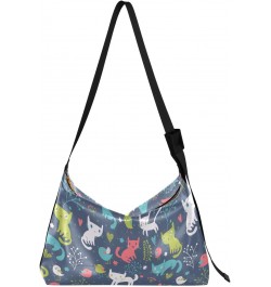 Kittens Birds Flowers Boys Crossbody Purse Women Shoulder Bags Waterproof Bag $17.15 Hobo Bags