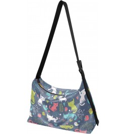 Kittens Birds Flowers Boys Crossbody Purse Women Shoulder Bags Waterproof Bag $17.15 Hobo Bags