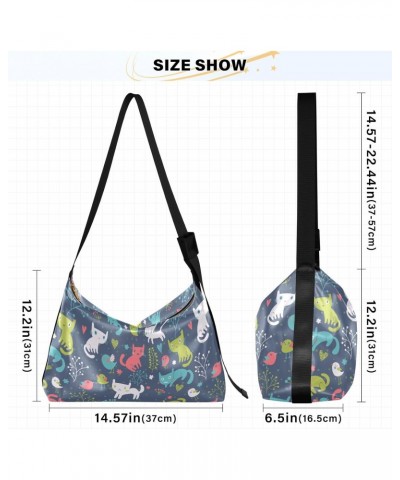 Kittens Birds Flowers Boys Crossbody Purse Women Shoulder Bags Waterproof Bag $17.15 Hobo Bags