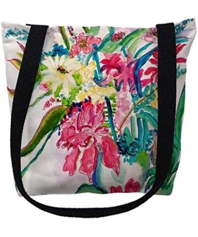 TY722M 16 x 16 in. Multi Florals Tote Bag - Medium $15.64 Totes