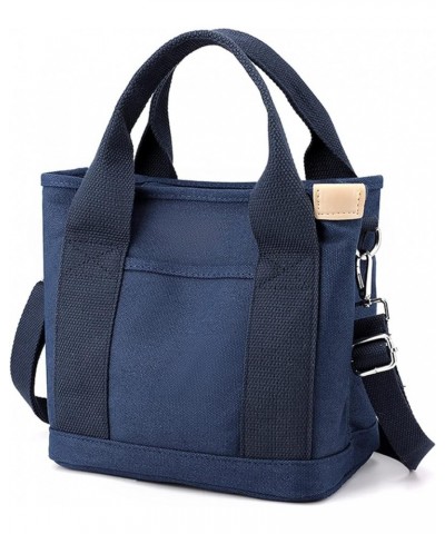 Black Bags for Women Canvas Tote Bag Compartments Everything Capacity Multipocket Handbag Purse Crossbody Shoulder Bag Blue-s...