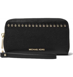 MICHAEL Large Scalloped Leather Smartphone Wristlet Black $35.02 Wristlets