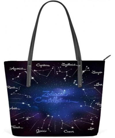 Women Tote Bag Large Capacity Ladies Shoulder Bag ﻿Zodiacal constellations Faux Leather Top Handle for Work Shopping Travel $...