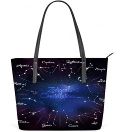 Women Tote Bag Large Capacity Ladies Shoulder Bag ﻿Zodiacal constellations Faux Leather Top Handle for Work Shopping Travel $...