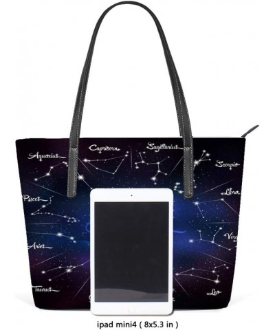 Women Tote Bag Large Capacity Ladies Shoulder Bag ﻿Zodiacal constellations Faux Leather Top Handle for Work Shopping Travel $...