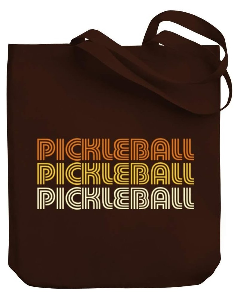 Pickleball RETRO COLOR Canvas Tote Bag 10.5" x 16" x 4 $17.60 Totes