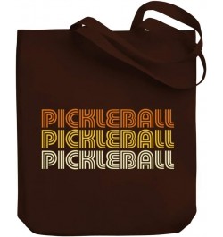 Pickleball RETRO COLOR Canvas Tote Bag 10.5" x 16" x 4 $17.60 Totes