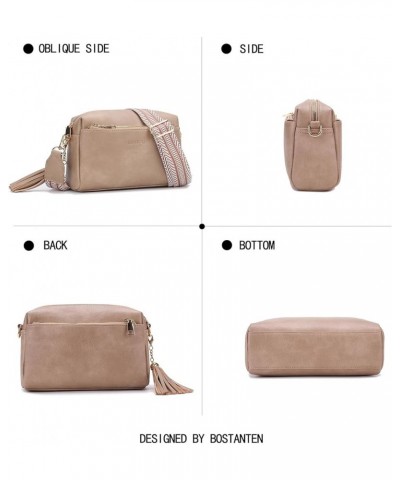 Small Sling Bag for Women Vegan Leather Crossbody Bag for Women Shoulder bag for Trave Light Brown $14.44 Crossbody Bags