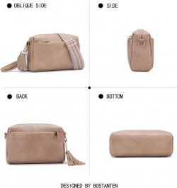 Small Sling Bag for Women Vegan Leather Crossbody Bag for Women Shoulder bag for Trave Light Brown $14.44 Crossbody Bags