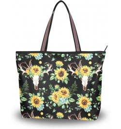 Women's Handbag Tote Bag WTop Handle Shoulder Bag for Ladies (Large) Sunflower $11.39 Totes