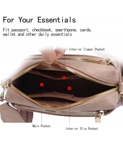 Small Sling Bag for Women Vegan Leather Crossbody Bag for Women Shoulder bag for Trave Light Brown $14.44 Crossbody Bags