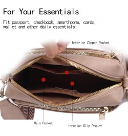 Small Sling Bag for Women Vegan Leather Crossbody Bag for Women Shoulder bag for Trave Light Brown $14.44 Crossbody Bags