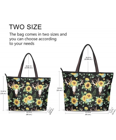 Women's Handbag Tote Bag WTop Handle Shoulder Bag for Ladies (Large) Sunflower $11.39 Totes