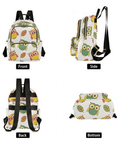 Autumn Owl Flower Backpack Purse for Women Lightweight Back Pack Casual Daypack Travel Shoulder Bag Bookbag - M Small Multi04...