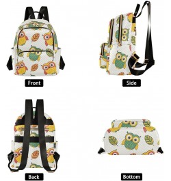 Autumn Owl Flower Backpack Purse for Women Lightweight Back Pack Casual Daypack Travel Shoulder Bag Bookbag - M Small Multi04...