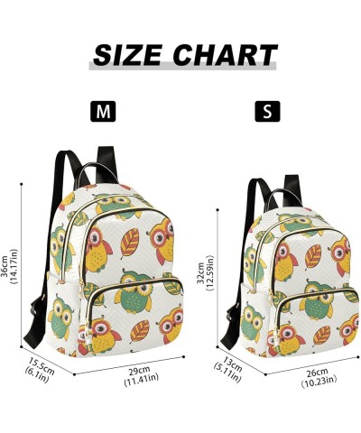 Autumn Owl Flower Backpack Purse for Women Lightweight Back Pack Casual Daypack Travel Shoulder Bag Bookbag - M Small Multi04...