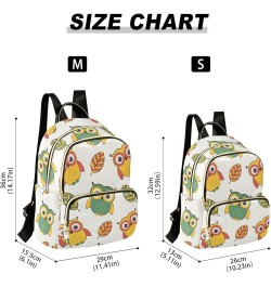 Autumn Owl Flower Backpack Purse for Women Lightweight Back Pack Casual Daypack Travel Shoulder Bag Bookbag - M Small Multi04...