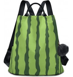 Watermelon Stripe Green Women Backpack Anti-theft Handbag Purse Travel Bag Fashion Shoulder Bags $23.19 Backpacks