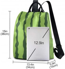 Watermelon Stripe Green Women Backpack Anti-theft Handbag Purse Travel Bag Fashion Shoulder Bags $23.19 Backpacks