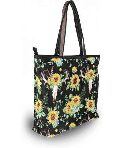 Women's Handbag Tote Bag WTop Handle Shoulder Bag for Ladies (Large) Sunflower $11.39 Totes