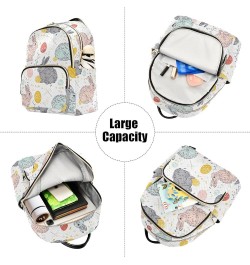 Watercolor Constellations Black Quilted Backpack Women's Small Backpack Fashion Travel Backpack Easter Rabbit on White Small ...