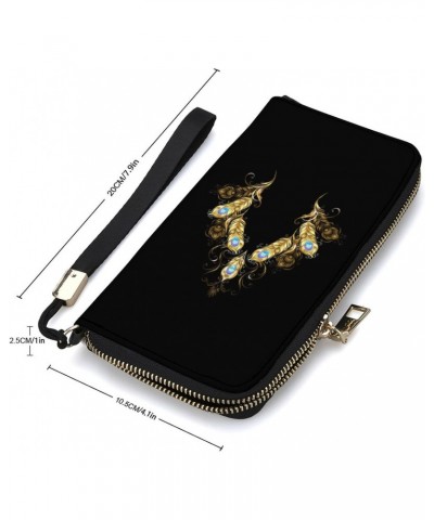 Peacock Feather Novelty Wallet with Wrist Strap Long Cellphone Purse Large Capacity Handbag Wristlet Clutch Wallets $18.92 Wr...