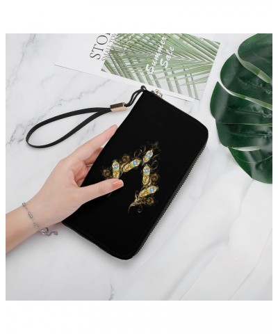 Peacock Feather Novelty Wallet with Wrist Strap Long Cellphone Purse Large Capacity Handbag Wristlet Clutch Wallets $18.92 Wr...